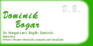 dominik bogar business card