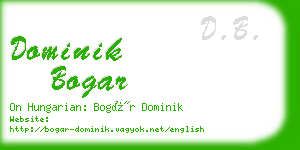 dominik bogar business card